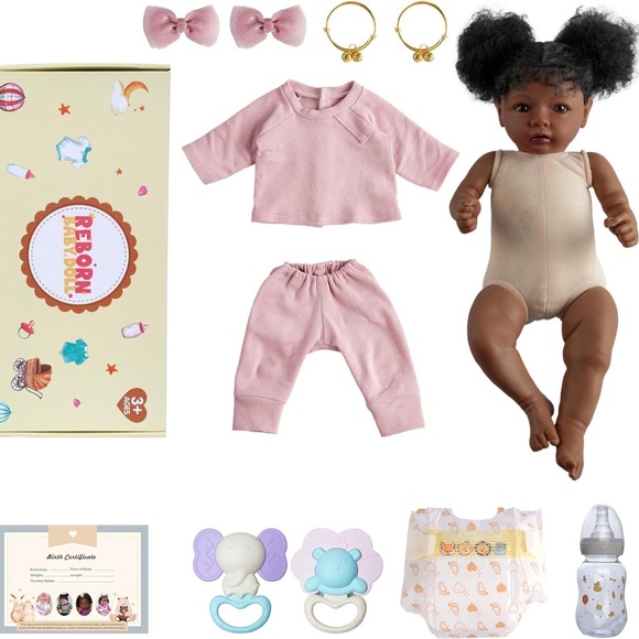 Lifelike Reborn Baby Dolls Daisy Black Girl- 20 Inch Soft Body Realistic-Newborn - Picture 9 of 9